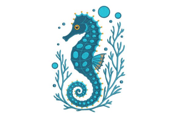 Blue Seahorse Embroidery Review for Apparel